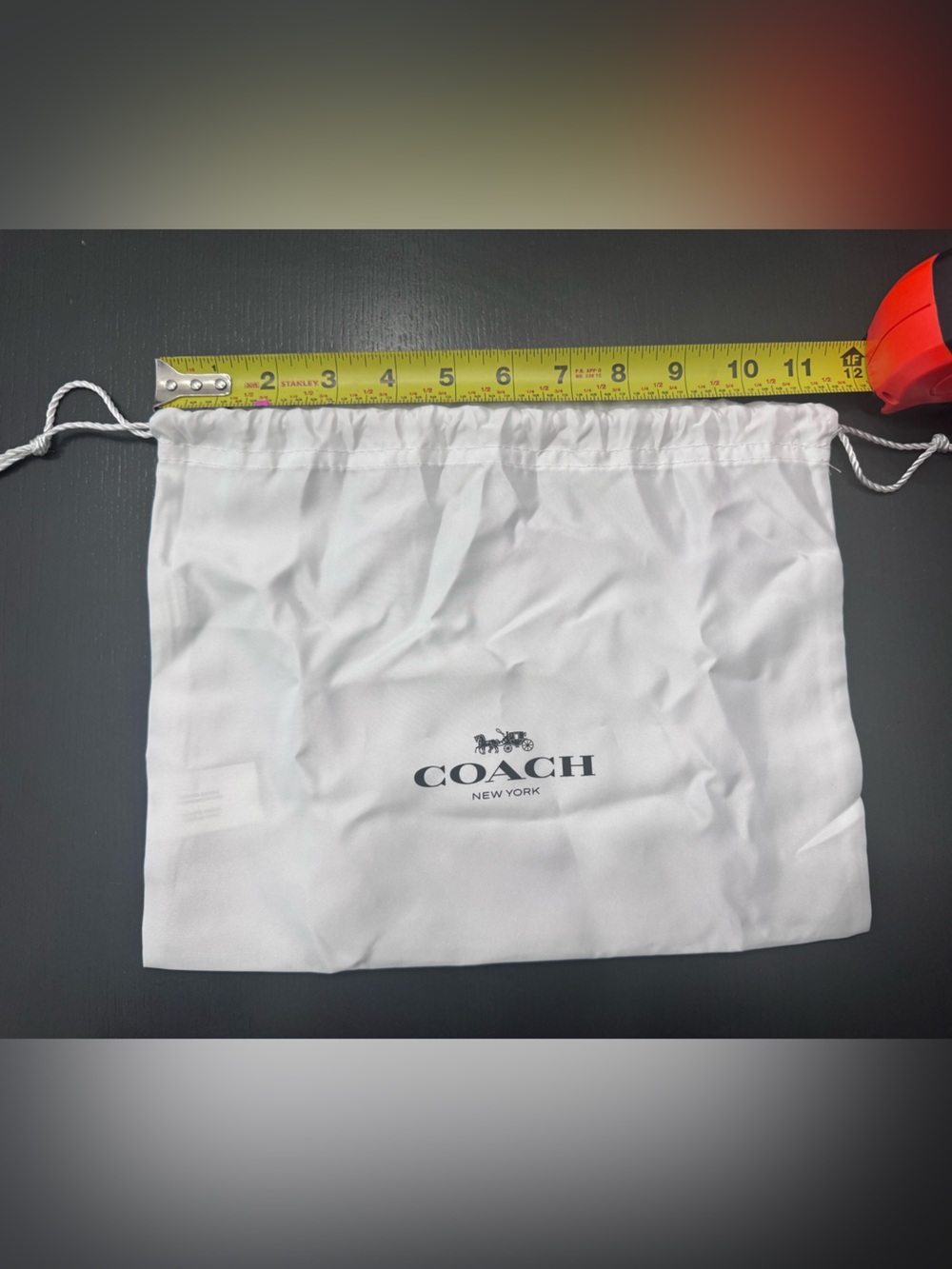 Coach White Drawstring Logo Pouch - Picture 4 of 4